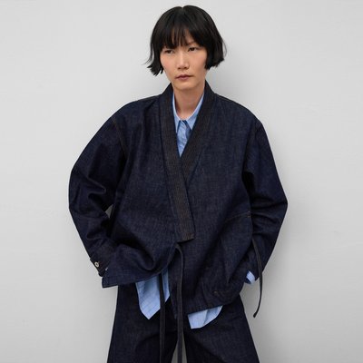 Kimono denim en coton ADOLFO DOMINGUEZ