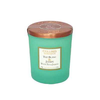Bougie Parfumée Colorée  THÉ BLANC & JASMIN COLLINES DE PROVENCE