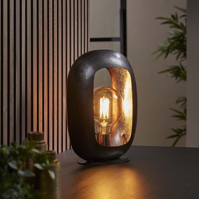 Lampe noire avec cadre épais 35 cm RALF PIER IMPORT
