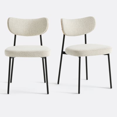 Lot de 2 chaises tissu texturé, Albane LA REDOUTE INTERIEURS