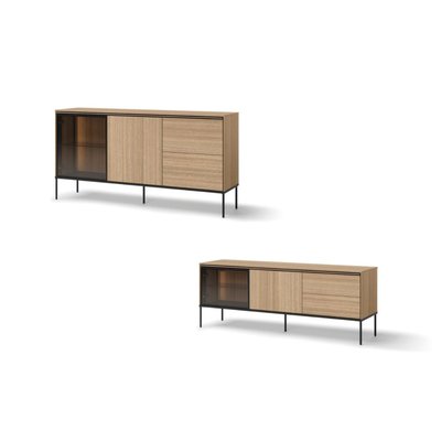Ensemble meuble tv, buffet bas en panneaux de particules, VERONA BOBOCHIC