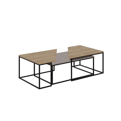 Set 3 tables basses avec pieds en métal - TITAN CALICOSY