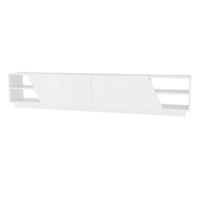 Meuble TV 4 étagères 2 portes L240 cm - Rhodes CALICOSY