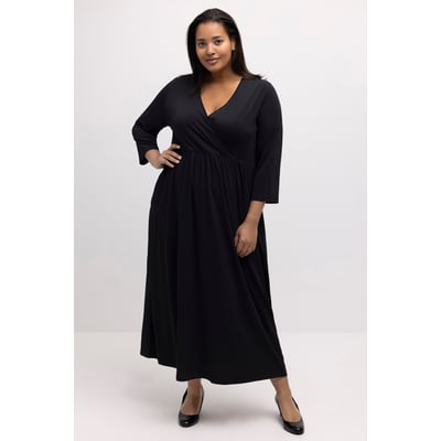Robe midi à col en V effet cache-cœur ULLA POPKEN