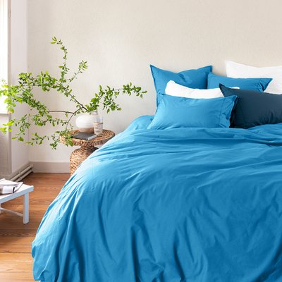 Housse de couette percale de coton NEO CARRE BLANC
