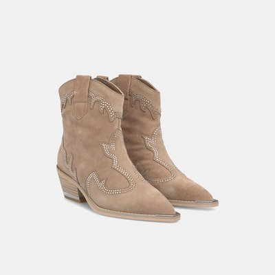 Bottines à talons bloc et paillettes ALMA EN PENA