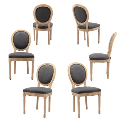 Lot de 6 chaises style classique à dossier ovale, KOAFAB MEUBLES COSY