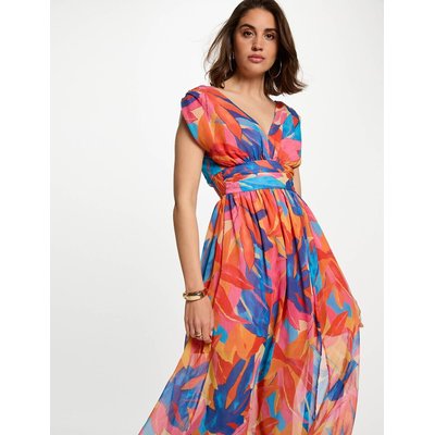 Robe longue droite imprimée MORGAN