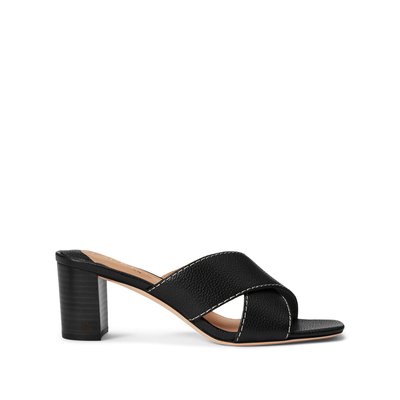 Leather High Heeled Mules LAUREN RALPH LAUREN