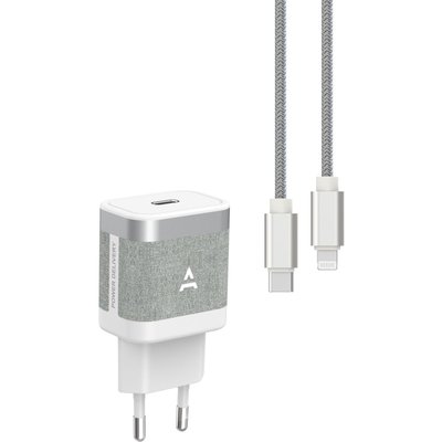Chargeur + câble USB-C 35W + Câble lightning 1M Noir ADEQWAT