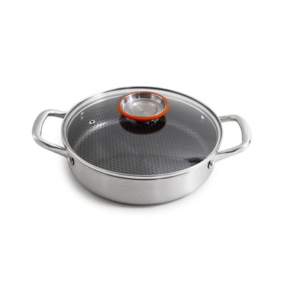 Sautoir 28cm triplex avec couvercle - "BlackSteel" LAGUIOLE CUISSON