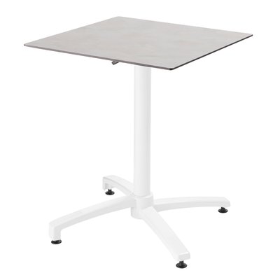 Table de jardin carré inclinable stratifié, OPERA OVIALA
