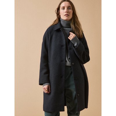 Manteau lainage pied de poule CYRILLUS