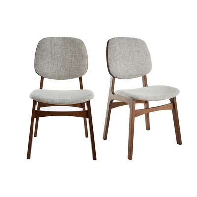 Chaises vintage en tissu pieds bois (lot de 2) SOQUETTE MILIBOO