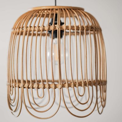Suspension rotin naturel 25CM - JUNE SAUDARA COLLECTIONS