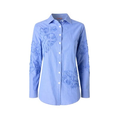 Chemise fines rayures appliquées et épaules tombantes JOE BROWNS