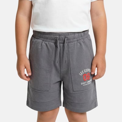 Bermuda molletonné à cordon et logo imprimé, coupe droite BADGE LEE COOPER
