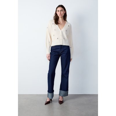 Gilet boutonné avec broderies fleurs GELLIE ETAM