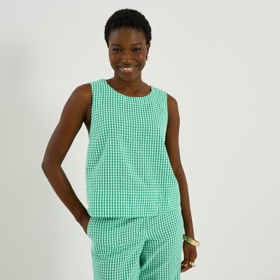 Top vichy sans manches GRAIN DE MALICE