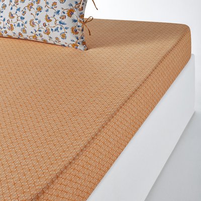 Drap-housse coton lavé, Indian Flower LA REDOUTE INTERIEURS