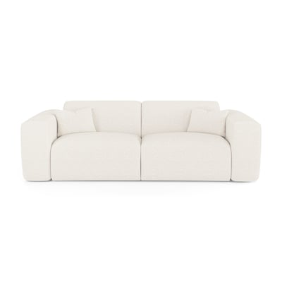 Canapé convertible express 140cm 3 places en tissu bouclette MYRA SIA HOME