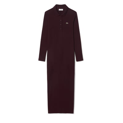 Robe midi à manches longues à col polo LACOSTE