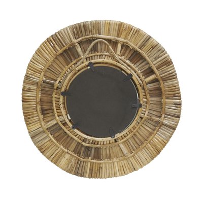 Miroir rond en rotin naturel AUBRY GASPARD