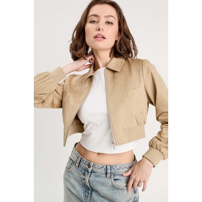 Veste courte zippée suédine CACHE CACHE