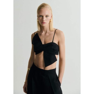 Crop top imprimé nœud MANGO