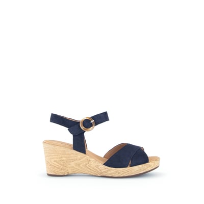 Sandales en cuir à talon compensé GABOR