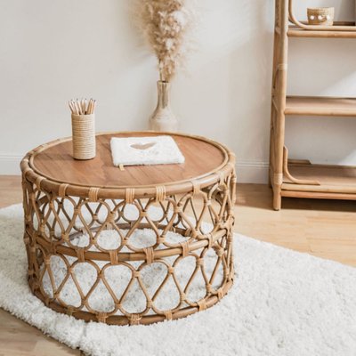 Table basse rotin naturel - JUNE SAUDARA COLLECTIONS