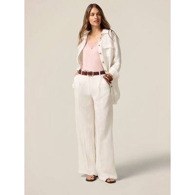 Pantalon palazzo réalisé en lin frais OLTRE