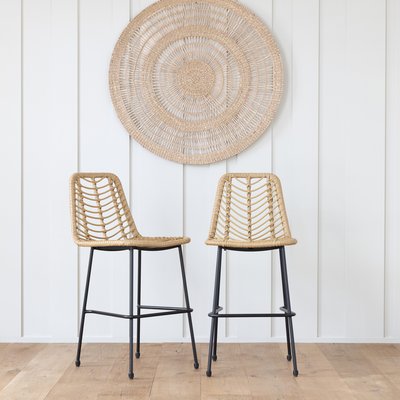 Lot de 2 tabourets de bar, OKA HAPPY GARDEN