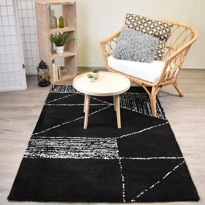 Tapis salon et chambre fait à la main motif géométrique RAGGAL UN AMOUR DE TAPIS