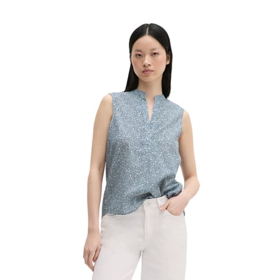 Blouse sans manches loose en voile de coton imprimé MARC O'POLO