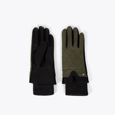 Gants matelassés à poignet tricoté LOLA CASADEMUNT