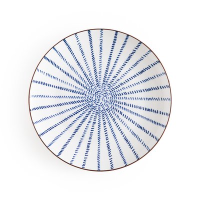 Lot de 4 assiettes plates motif rayons, Bowlia LA REDOUTE INTERIEURS