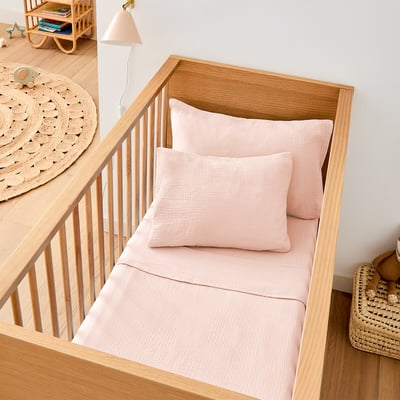 Drap plat bébé, en gaze de coton, KUMLA LA REDOUTE INTERIEURS