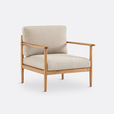 Vintage fauteuil eik en katoen/linnen, Malora LA REDOUTE INTERIEURS