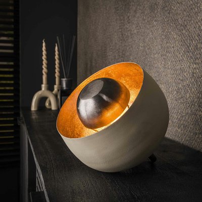 Lampe à poser cloche finition gris naturel ø 22 cm RALF PIER IMPORT