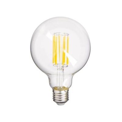 Ampoule À Filament Led G95, Culot E27, 4,9w (eq. 75w), 1055 Lumens, Blanc Chaud, Classe A XANLITE