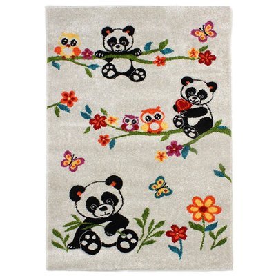 Tapis extérieur intérieur toucher laineux imprimé petits pandas  FUJI THE DECO FACTORY