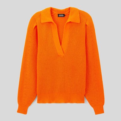 Pull col polo maille fantaisie MONOPRIX
