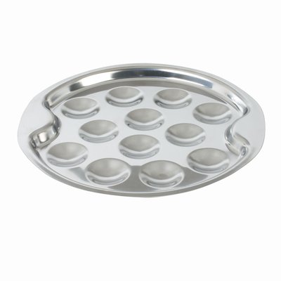 Plat 12 escargots inox 19.5 cm ROGER ORFEVRE