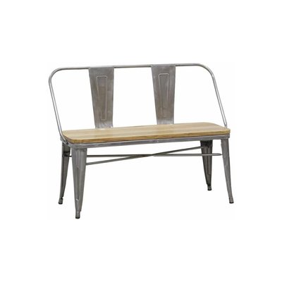 Banc industriel en acier brossé AUBRY GASPARD