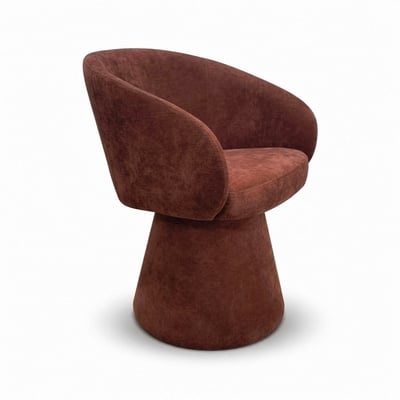 Fauteuil de table pivotant en velours, ALBA NOW'S HOME
