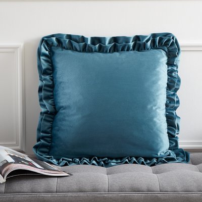 So Soft Velvet Touch Double Frill Filled Cushion CATHERINE LANSFIELD