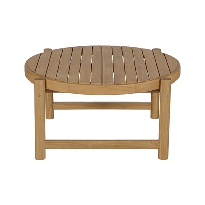 Table basse de jardin ronde en bois teck massif D80 cm MOANA MILIBOO