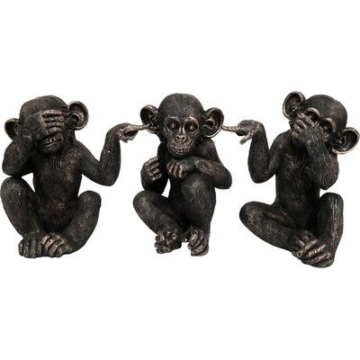 Singes sages en résine 67 cm (Lot de 3) JARDINDECO