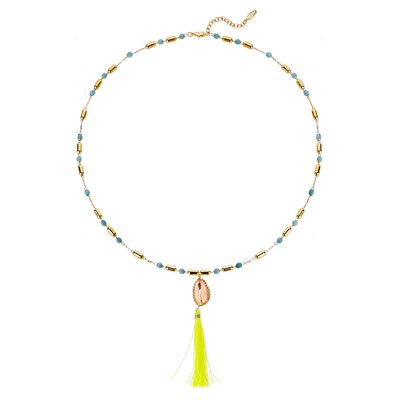 Collier avec perles et pendentif avec pompon TAMARA HIPANEMA